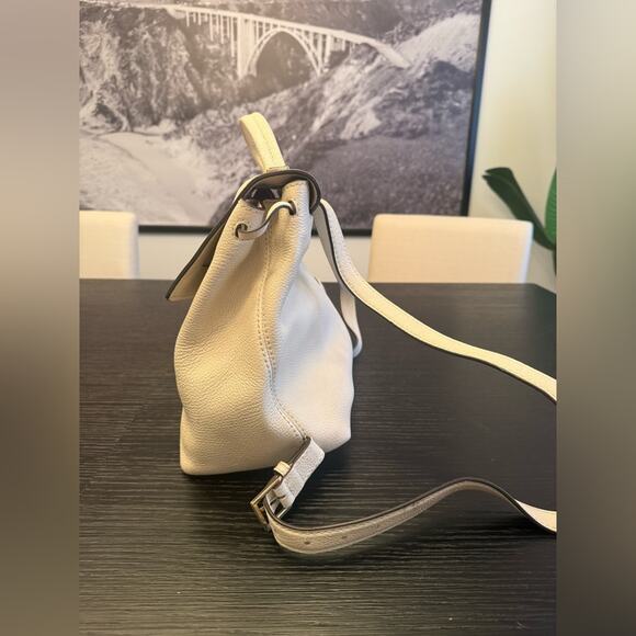 Kate Spade New York Leather Naomi Backpack Ivory Cream White